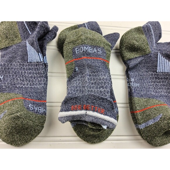 Bombas Merino Wool Hex Tec Run Athletic Ankle Socks Lot Of 3 Pairs Size L - Picture 4 of 4